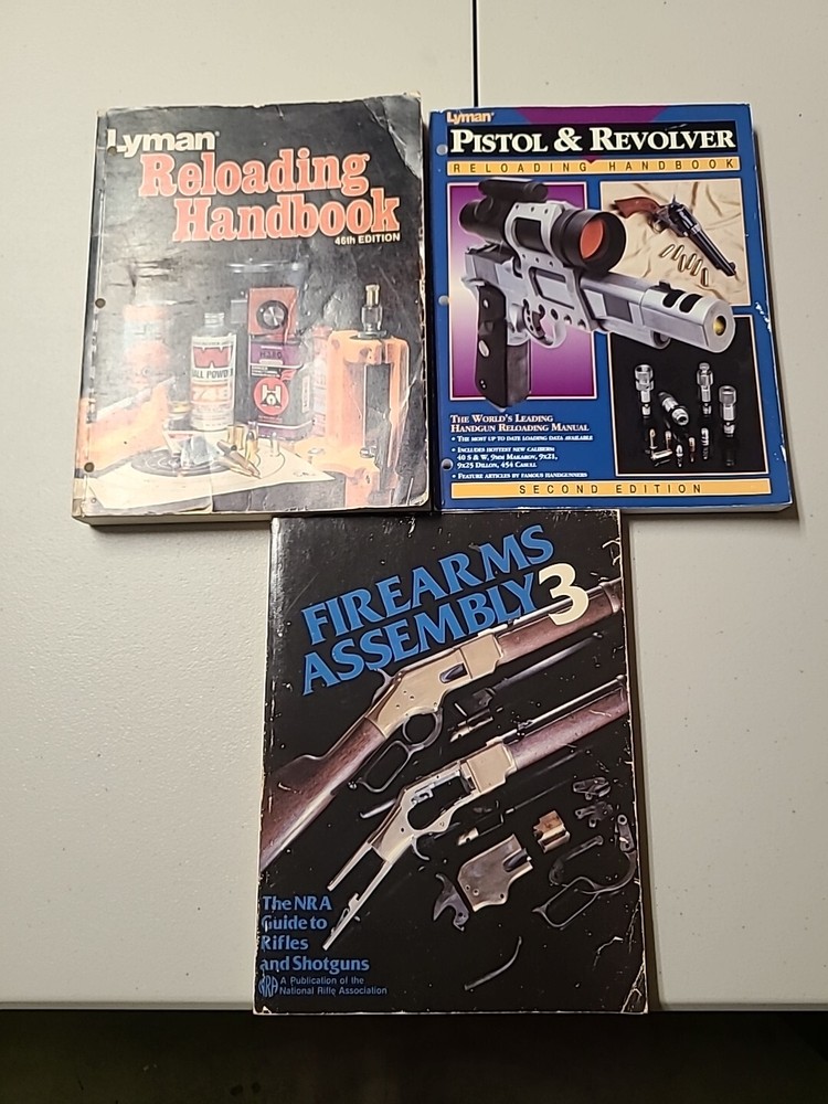 Lyman Reloading & NRA Firearms Assembly Manuals Instruction Guides 3 Books