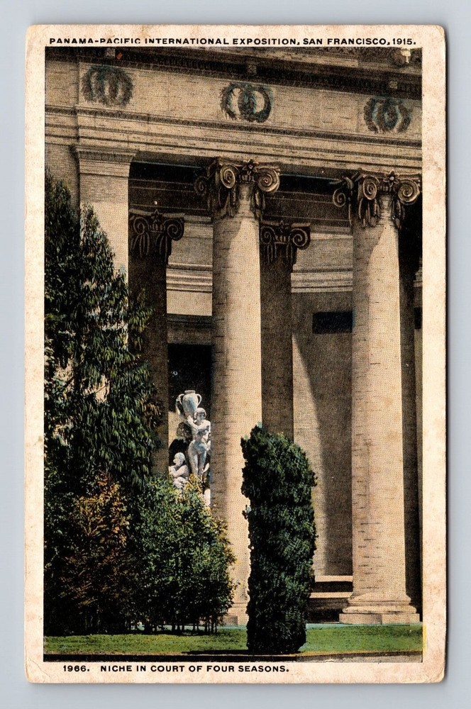 San Francisco CA-California, Court of Four Seasons, Vintage Postcard