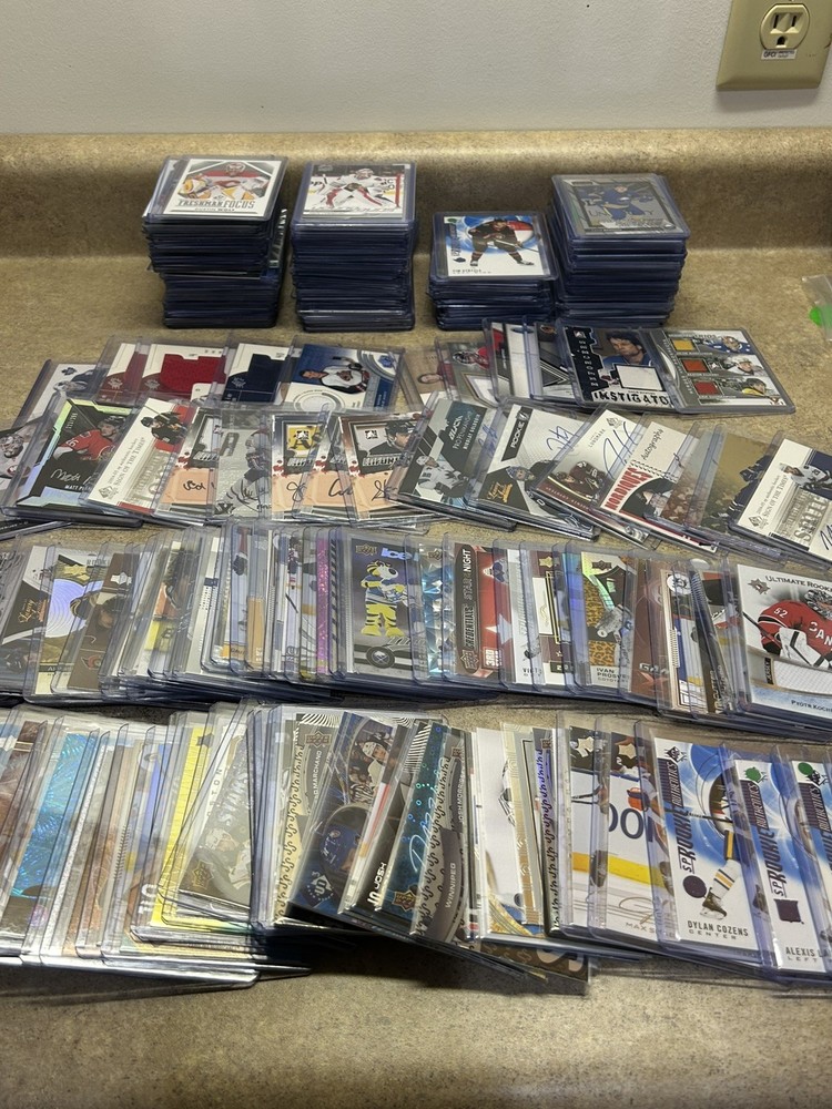 300+ NHL HOCKEY CARD INSERT LOT | FWAs | YGs | RCs | MEM | AUTOs | OUTBURSTs