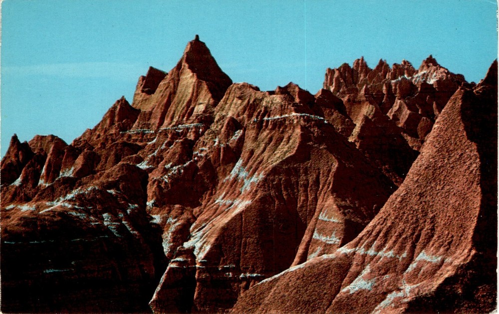 GIANT CLIFFS, BAD LANDS NATIONAL MONUMENT, SOUTH DAKOTA, Norbeck Postcard