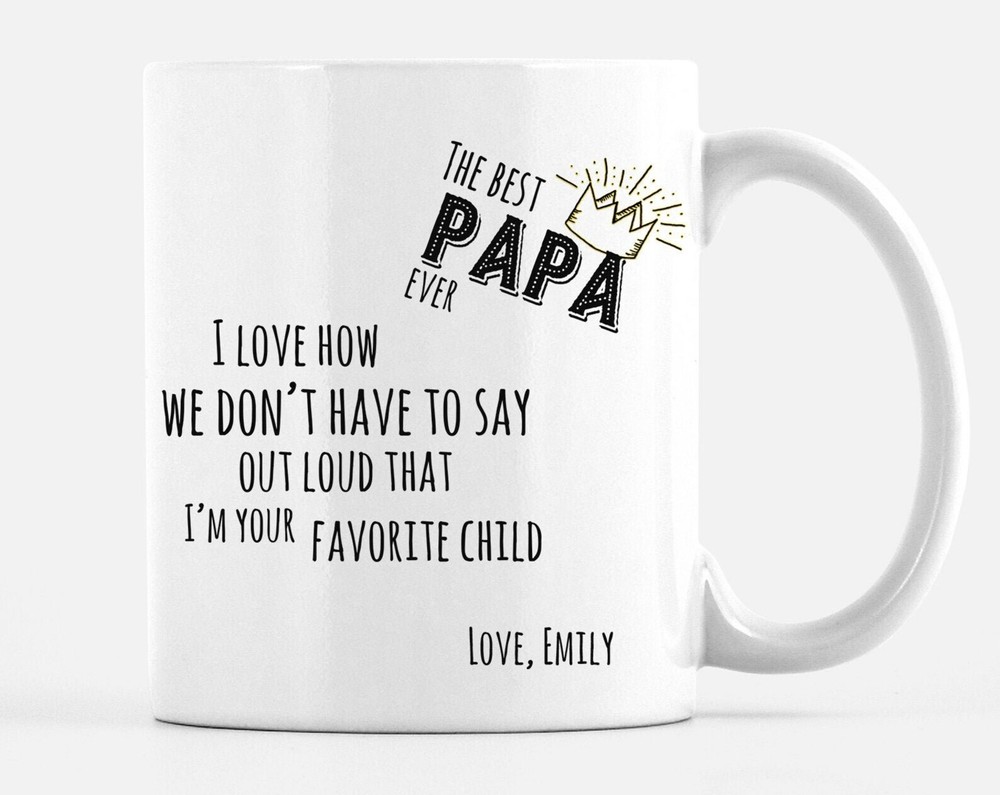 Papa Gift Personalized The Best Papa Ever Father Funny Mug Customizable Father's
