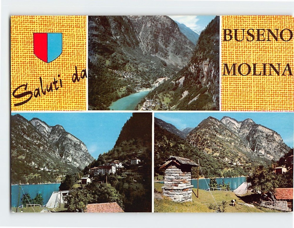 Postcard Saluti da Buseno Molina Switzerland