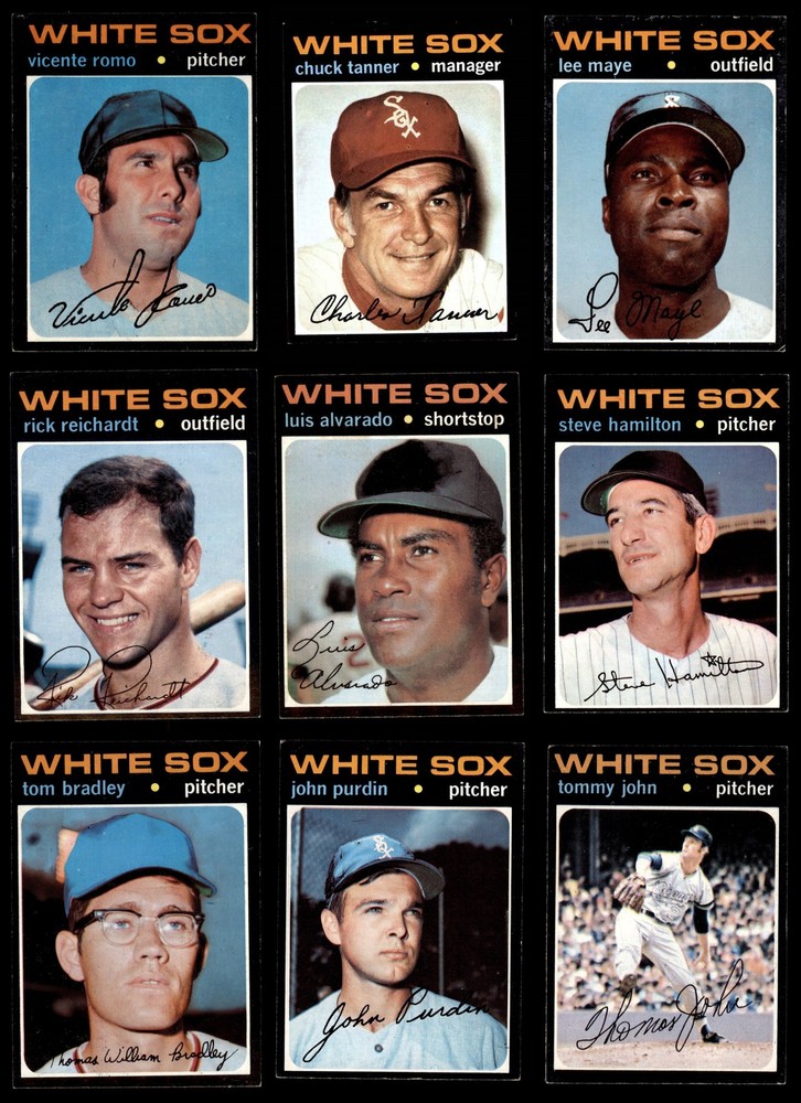 1971 Topps Chicago White Sox Team Set 5 - EX 4723410