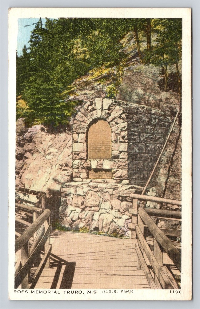 Truro Nova Scotia Ross Memorial Victoria Park Canada Vintage Postcard View