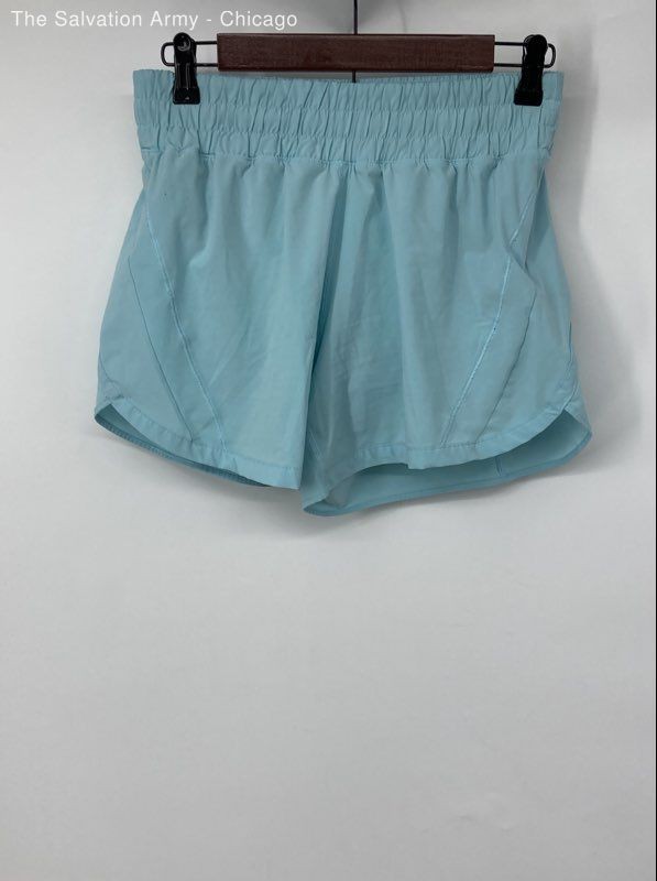 Lululemon Womens Blue Regular Fit Elastic Waist Pull-On Athletic Shorts Size 8
