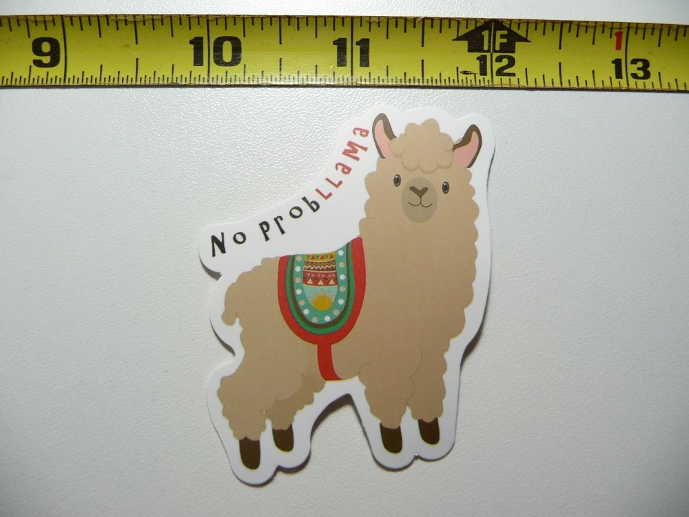 No Probllama Decal Sticker - Funny Farm Pet Llama Design for Teens