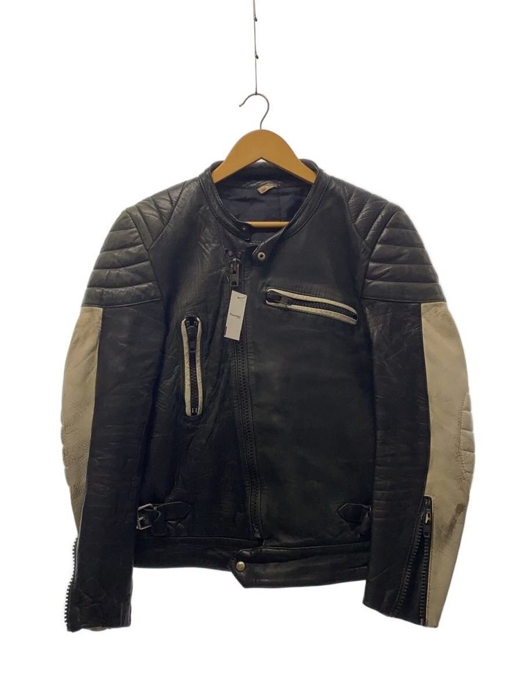 Double Riders Jacket/-/Leather/Blk/Plain 51801