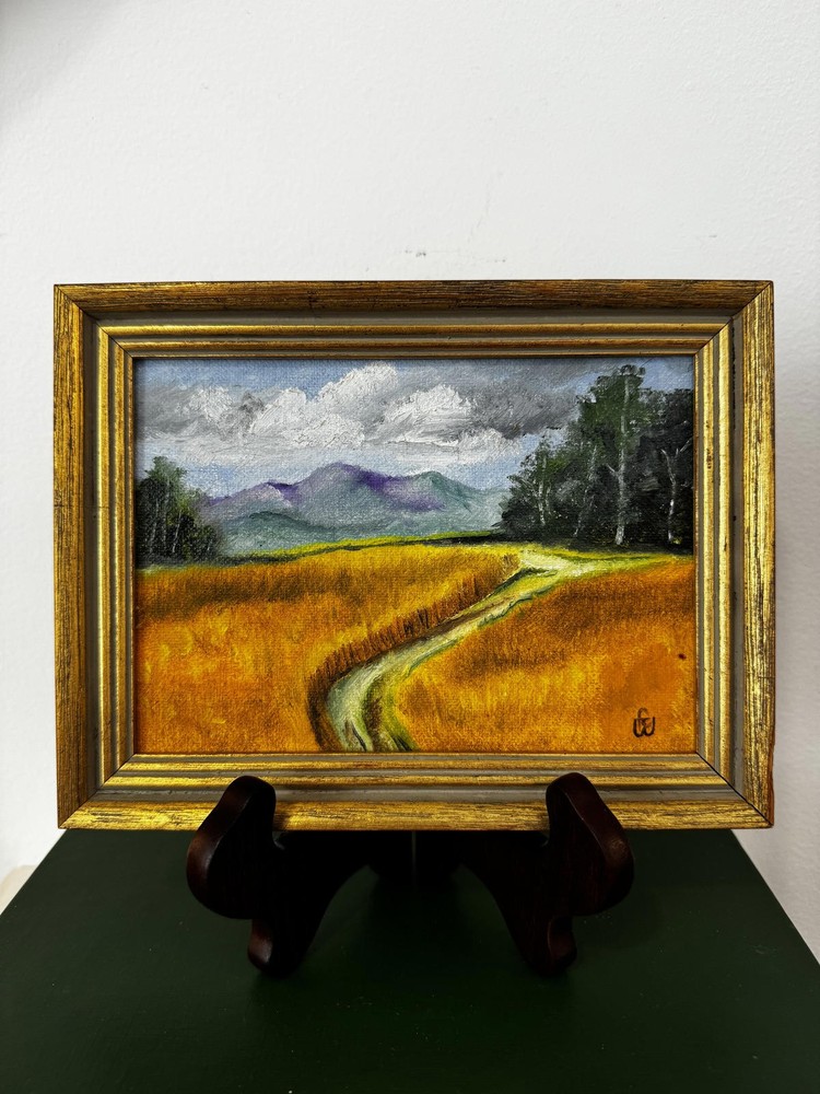 Framed Landscape Oil Painting Original Signed by Artist