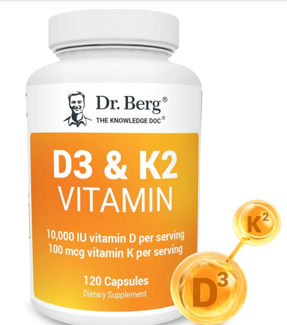Dr. Berg's D3 & K2 Vitamin (120 Capsules)