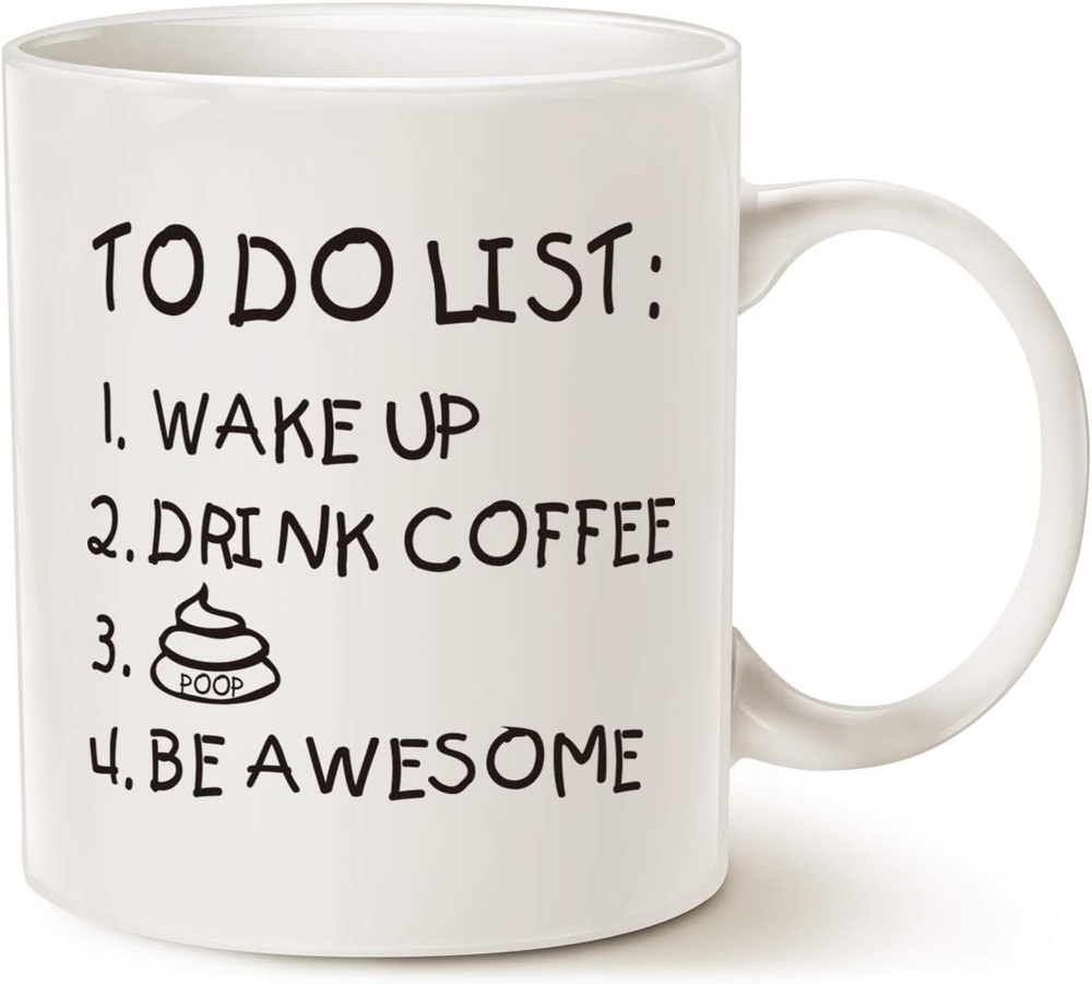 Fathers Day Funny Quote Coffee Mug for Husband, Friend Gifts, to Do List