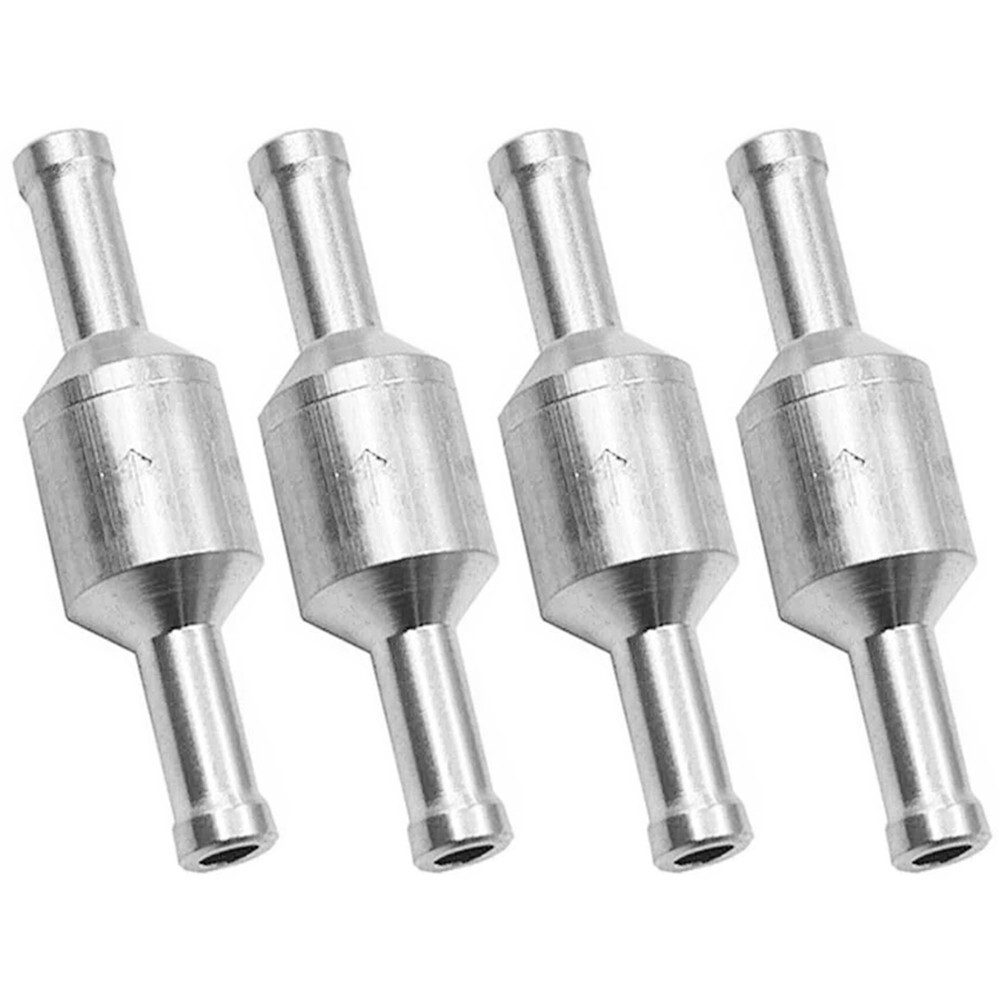 4x 6mm Aluminum Inline Non-Return Check Valve for Fuel Water Gas Air Vacuum
