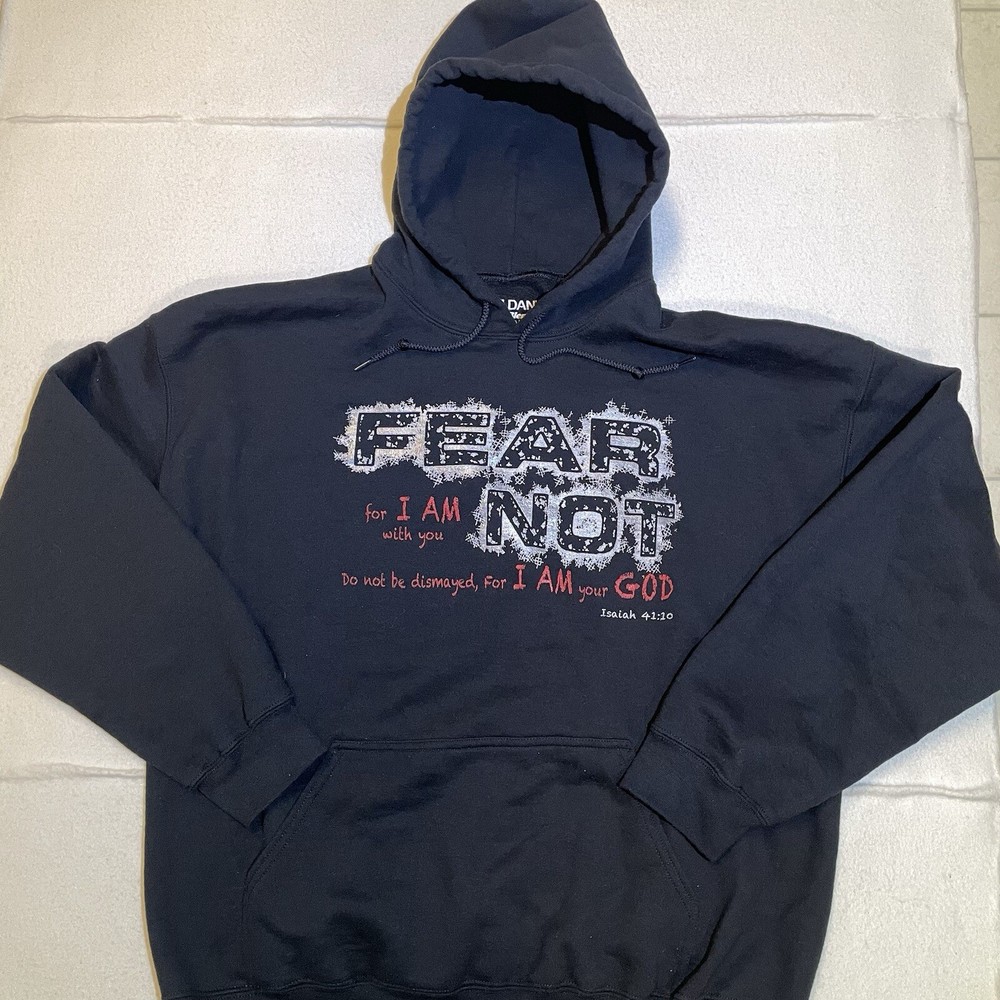Vintage Jesus Christian Hoodie Mens Size XL Y2K God Bible Verse Grunge Skate
