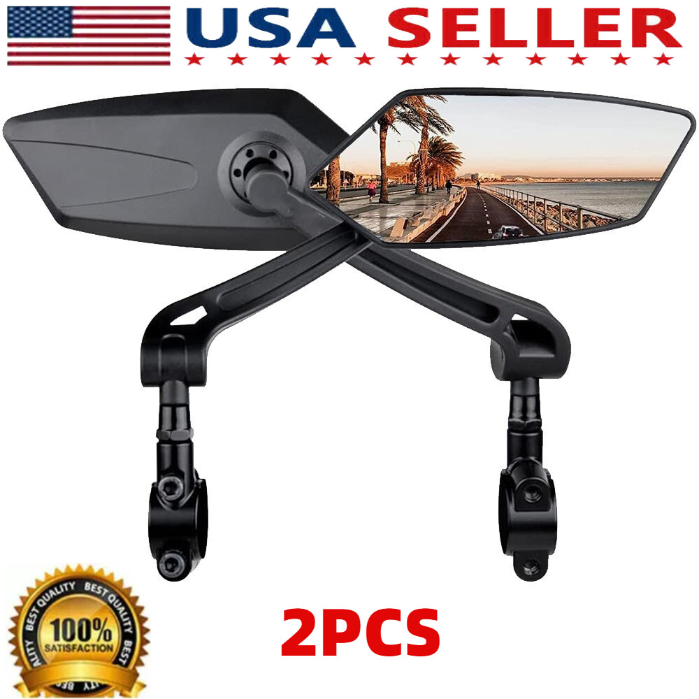 2Pcs Cycling MTB Bike Mirrors 360 Degree For Mountain Road Bike E-Bike Scooter
