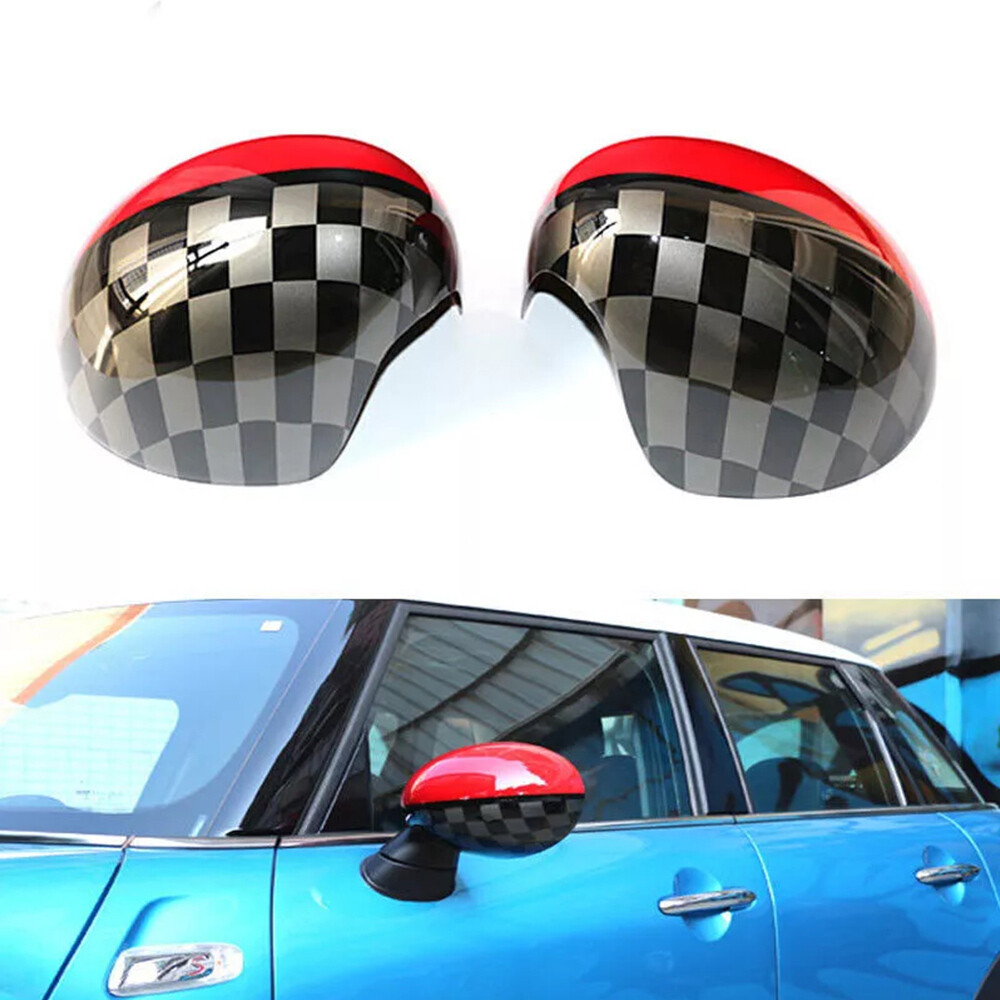RHD Wing Addon Side Mirror Covers Caps Fit For MINI Cooper F56 2016