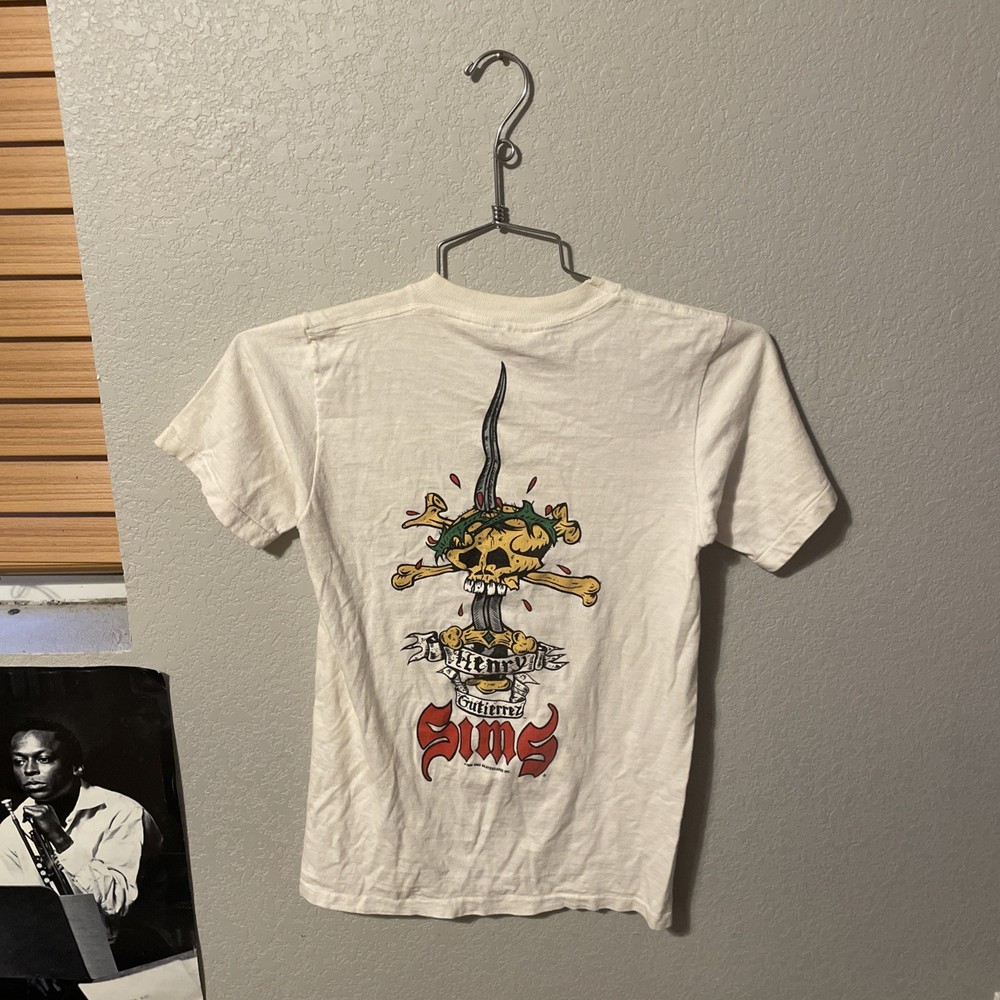 Vtg 80s VISION STREET WEAR Henry Gutierrez Sims SKATEBOARD T-SHIRT Men S