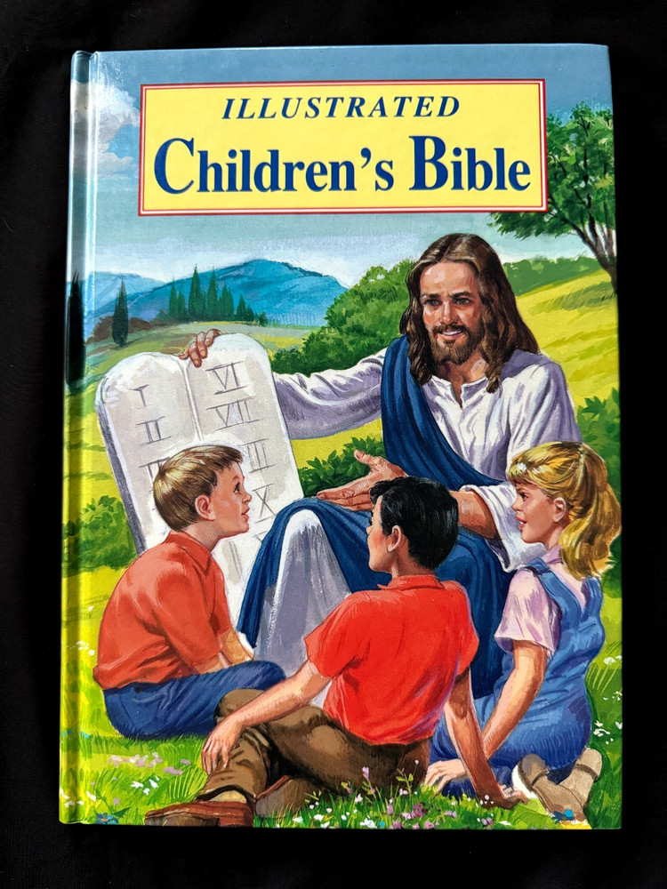 1991 vtg Saint Joseph Illustrated Children's Bible OT & NT Stories Large Print