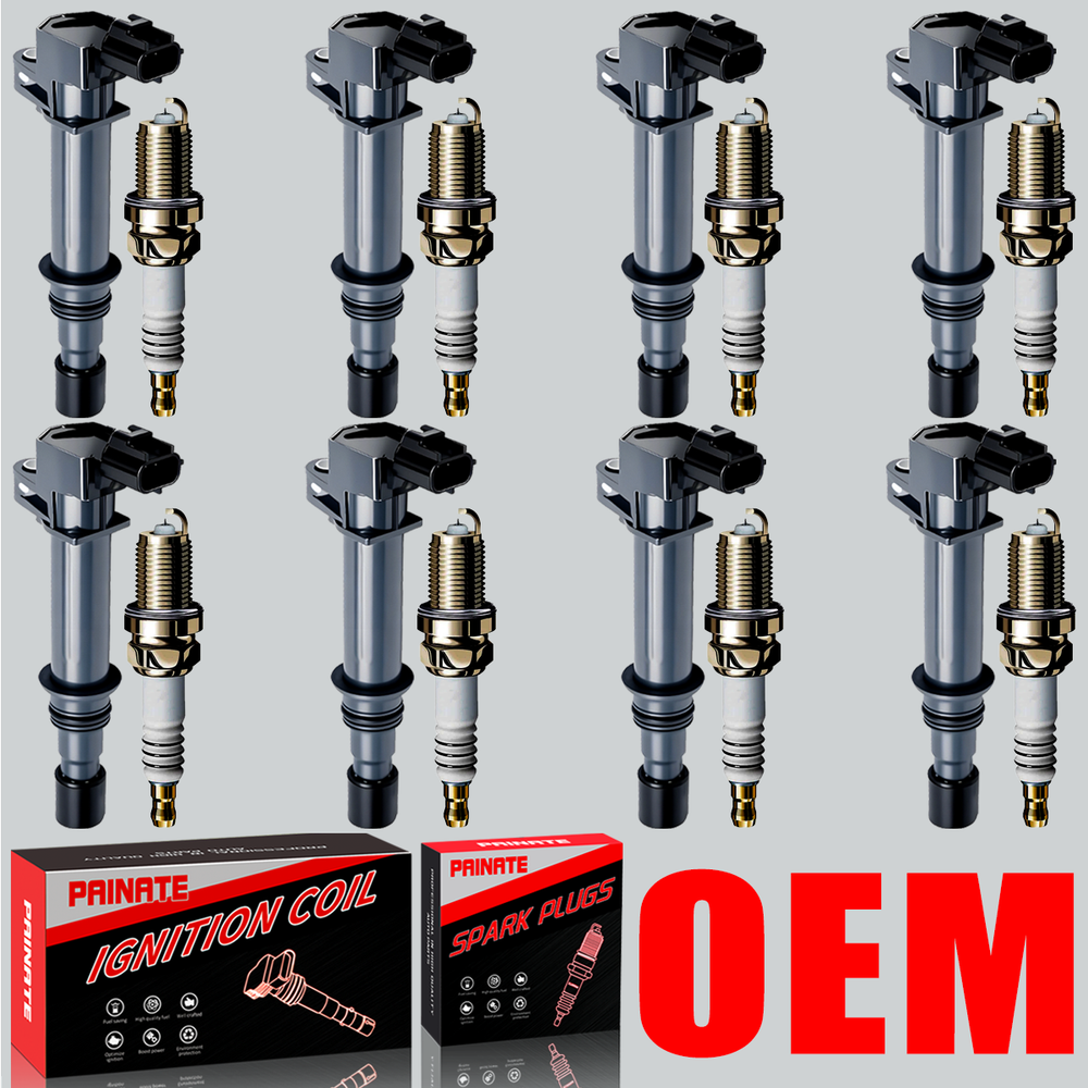 Brand 8X OEM Ignition Coil & Iridium Spark Plug For Dodge Dakota Jeep 4.7L UF270