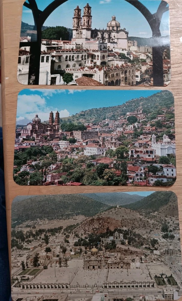 Lot of THREE Vintage Postcards from Taxco, Mexico.  Unused.
