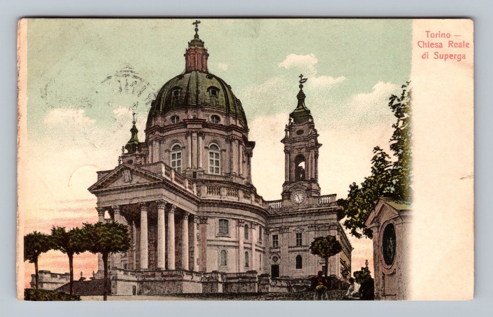 Italy- Turin Royal Church Of Superga Standard Souvenir Postal Vintage Postcard