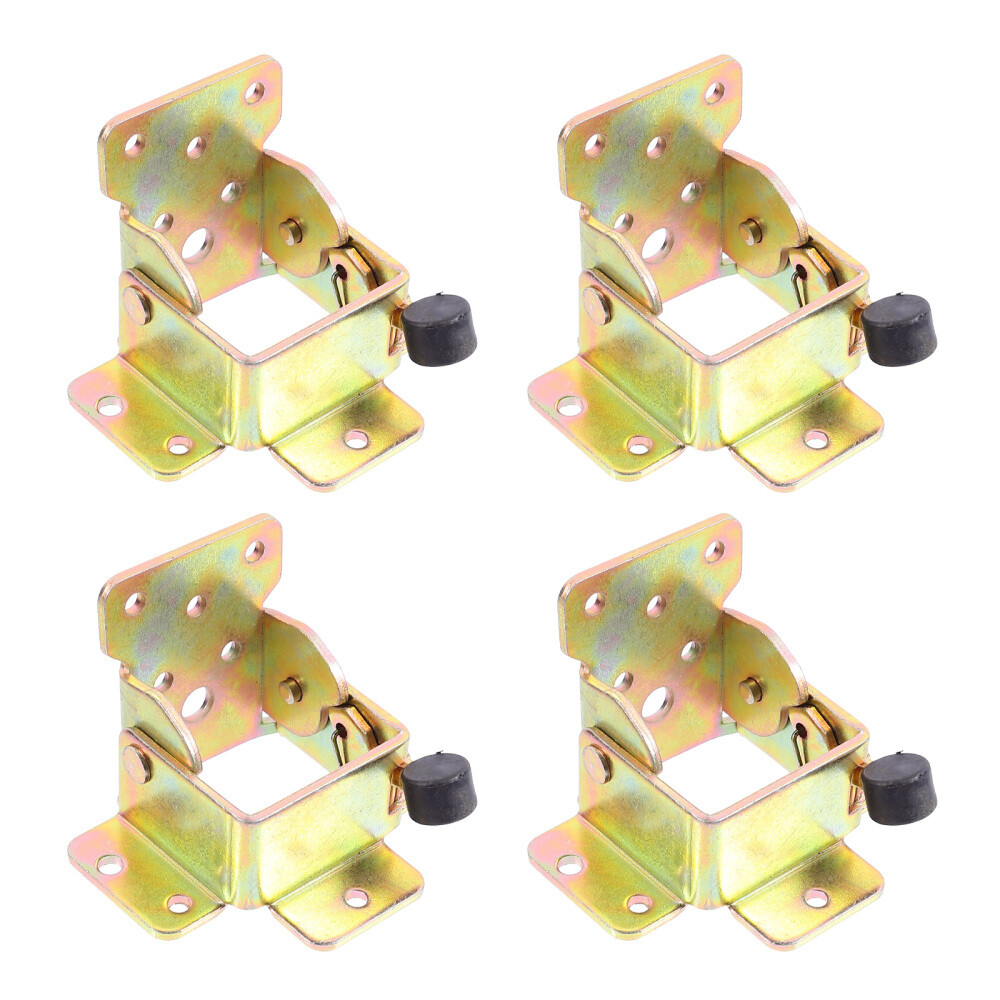 4 Pcs Collapsible Support Hinges Shelving Brackets Folding Furniture