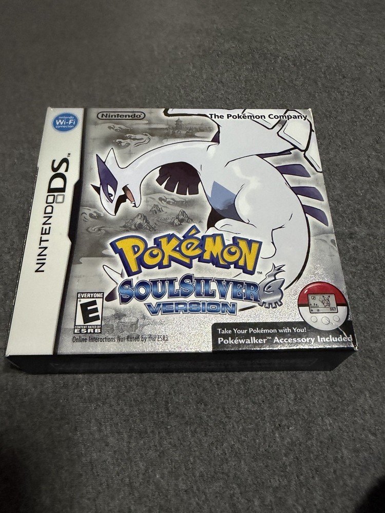 Pokemon SoulSilver Version DS Complete Big Box With Pokewalker Authentic Tested!