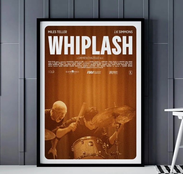 Poster Whiplash (2014) Movie Poster, gift for fans