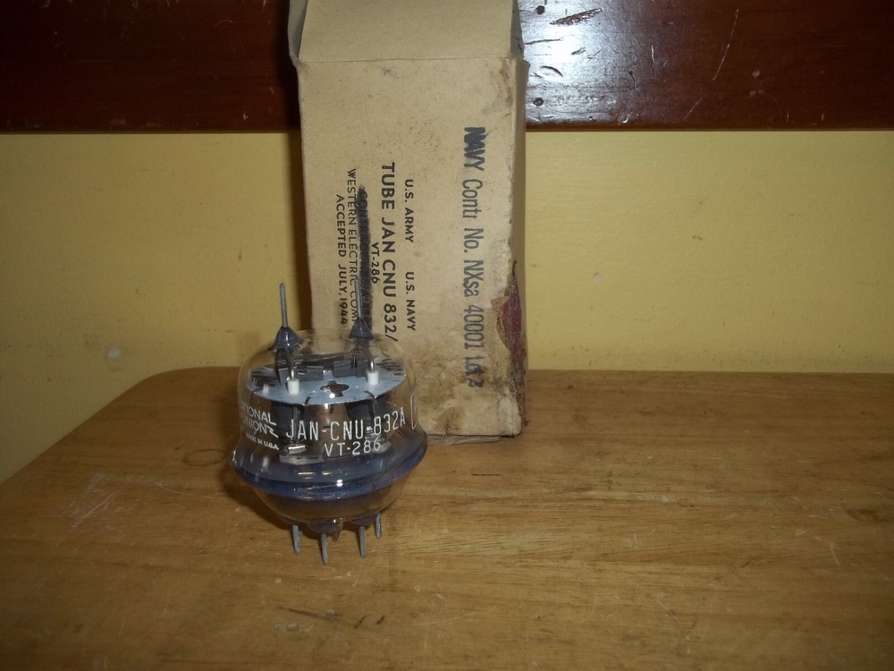 National Union/Western Electric JAN-CNU-832A/VT-286  Vacuum Tube (1)