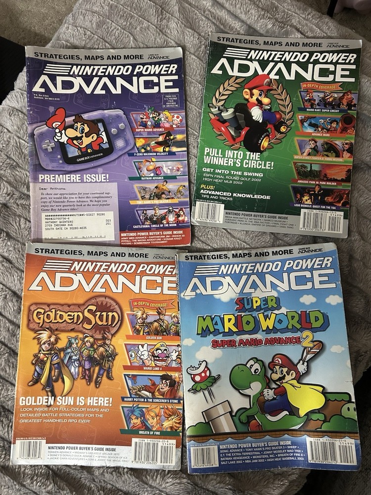 Nintendo Power Advance Magazines Lot of 4. Volume 1-4