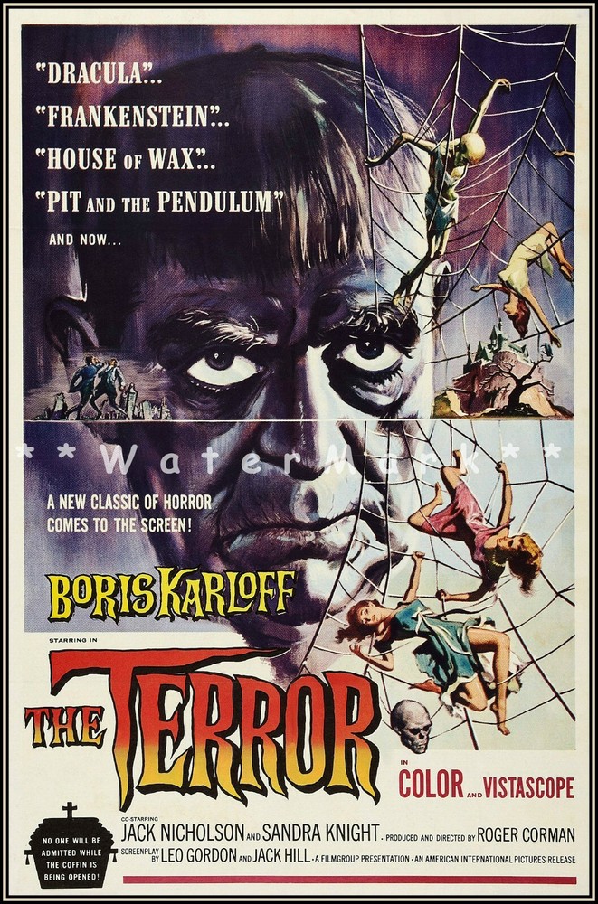 The Terror 1963 Horror Thriller Film Roger Corman Retro Vintage Poster Print Art