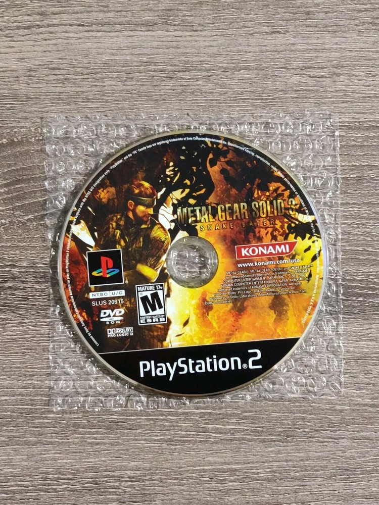 Metal Gear Solid 3 Snake Eater PS2 Disc Only Tested Working