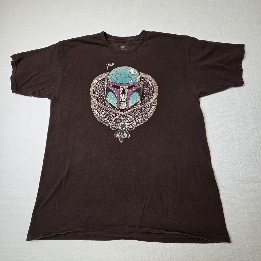 TeeFury Star Wars Boba Fett Skull T-Shirt Large