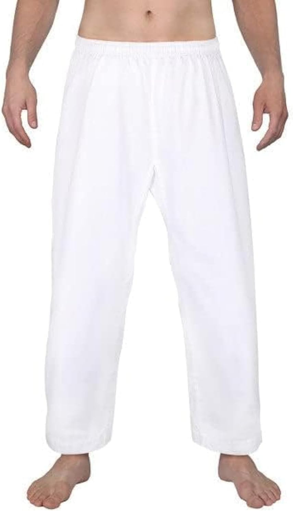 Karate Pants 8Oz Middleweight Elastic Waist Martial Arts Pants Perfect for Train