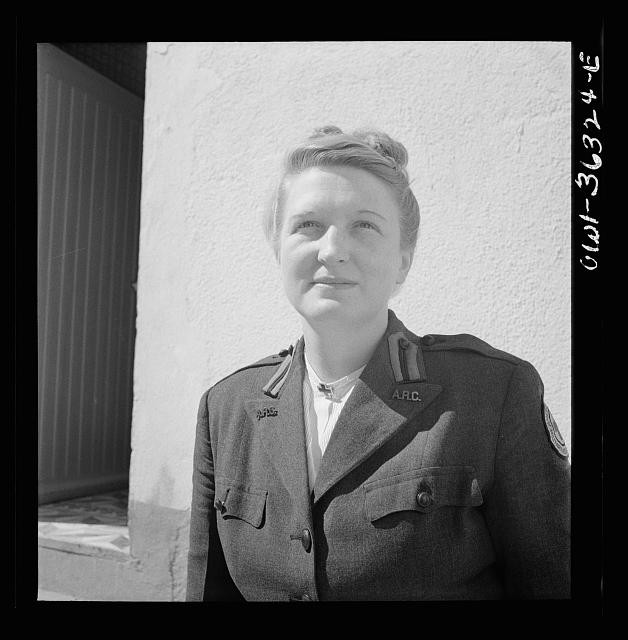 Photo:American Red Cross Woman Uniform Portrait 1940s