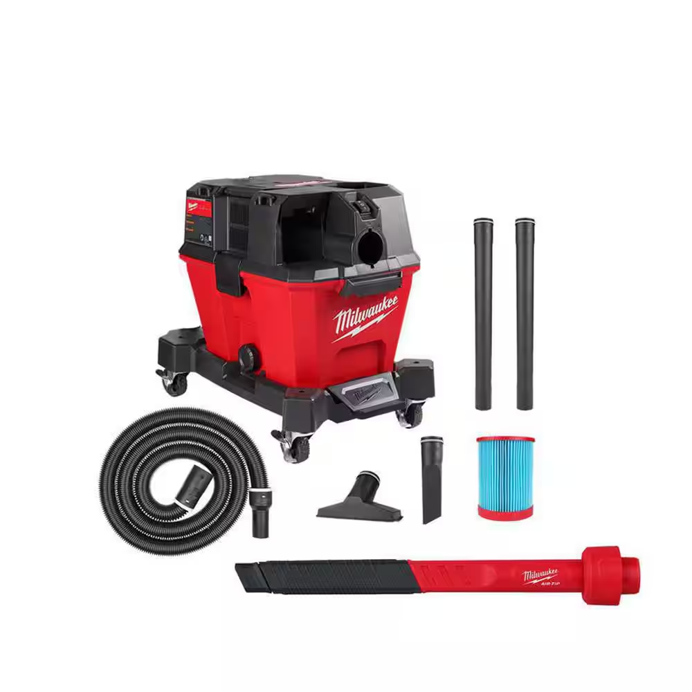 M18 FUEL 6 Gal. Cordless Wet/Dry Shop Vac W/Filter, Hose and AIR-TIP 1-1/4 In. -