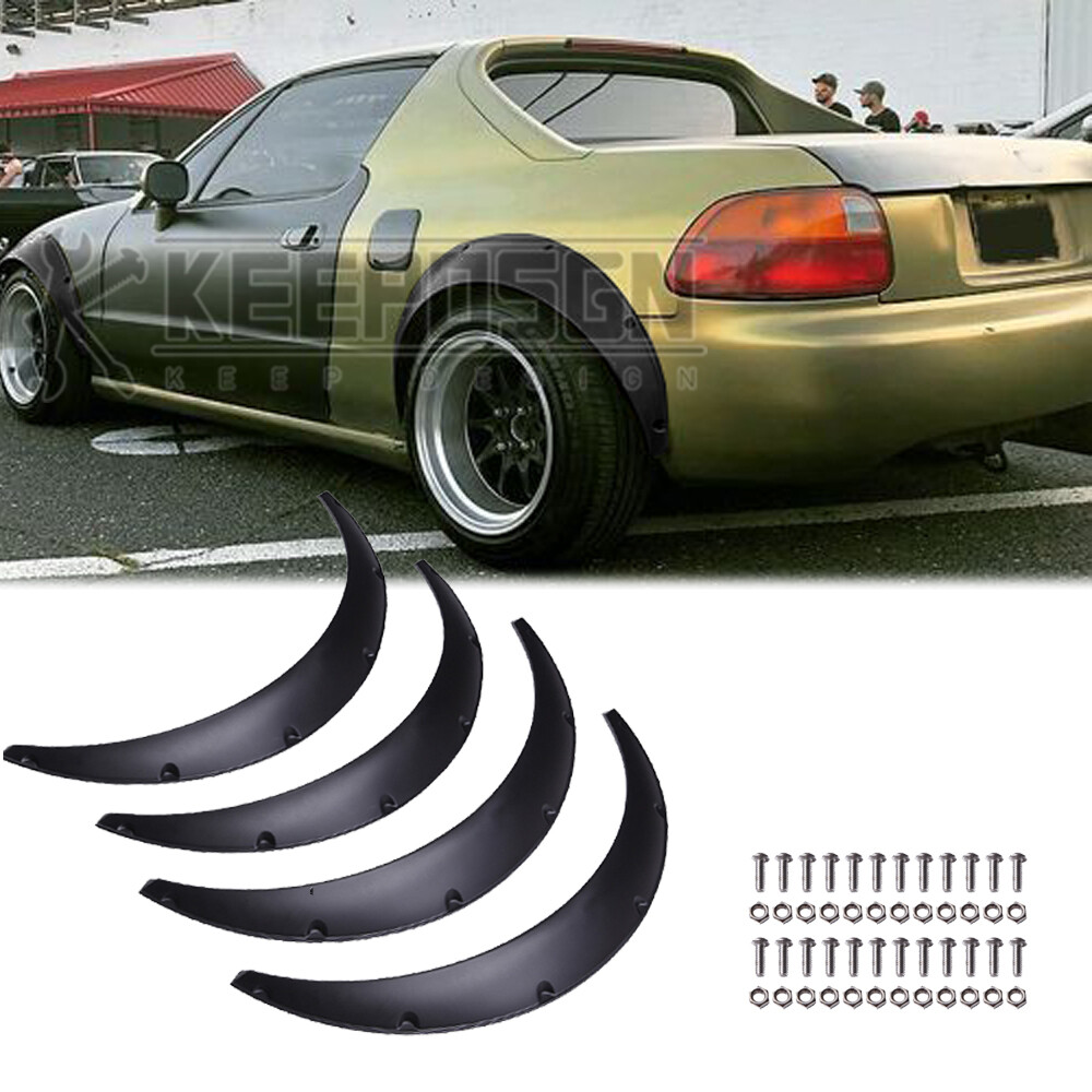 Matte Fender Flares Wide Body Kit Extra Wheel Arches for Honda Civic Del Sol JDM