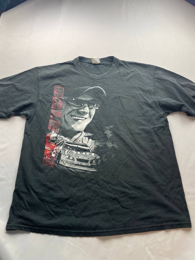 VTG 90s Dale Earnhardt Jr. NASCAR T Shirt Mens XL Black Chase Authentics Racing