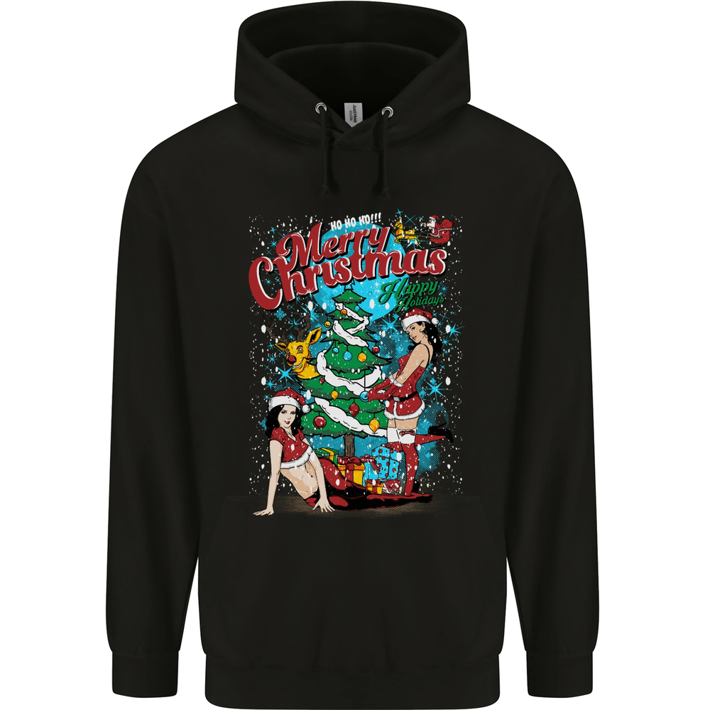 Sexy Merry Christmas Funny Christmas Mens 80% Cotton Hoodie