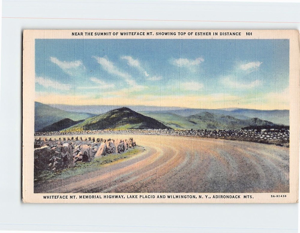 Postcard Whiteface Mountain Memorial Highway Lake Placid & Wilmington NY USA