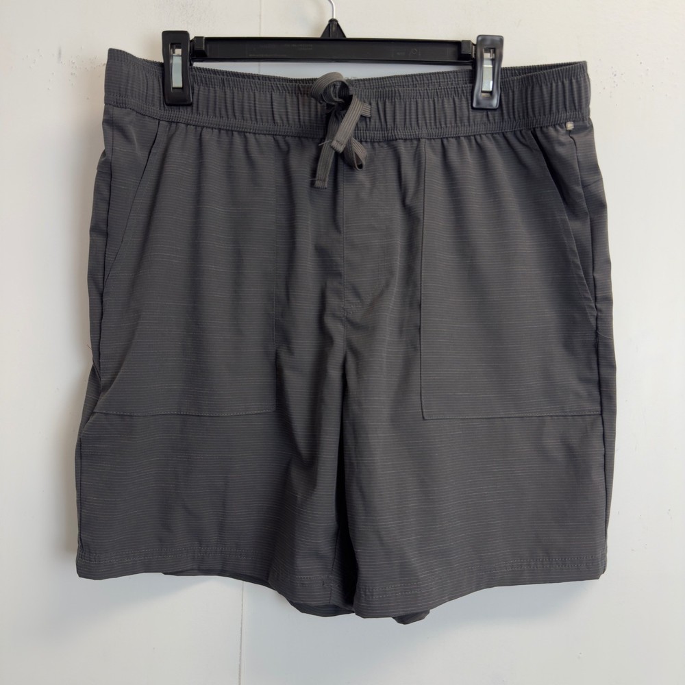 Avalanche Outdoor Supply Co Mens Large Gray Hiking Shorts Elastic Waist Stretch