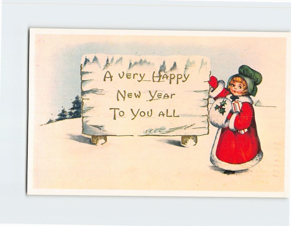 Postcard A Very Happy New Year To You All