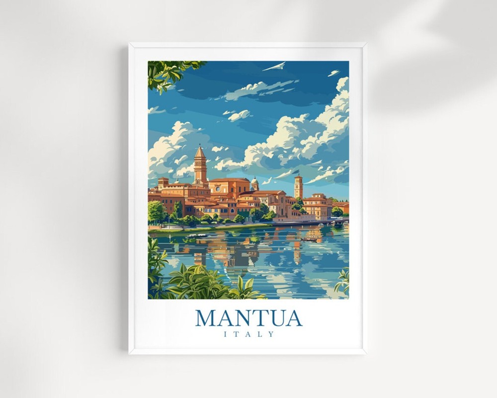 Mantua Travel Print Art Mantua Poster Italy Wall Art Decor Mantua Gift Mantua