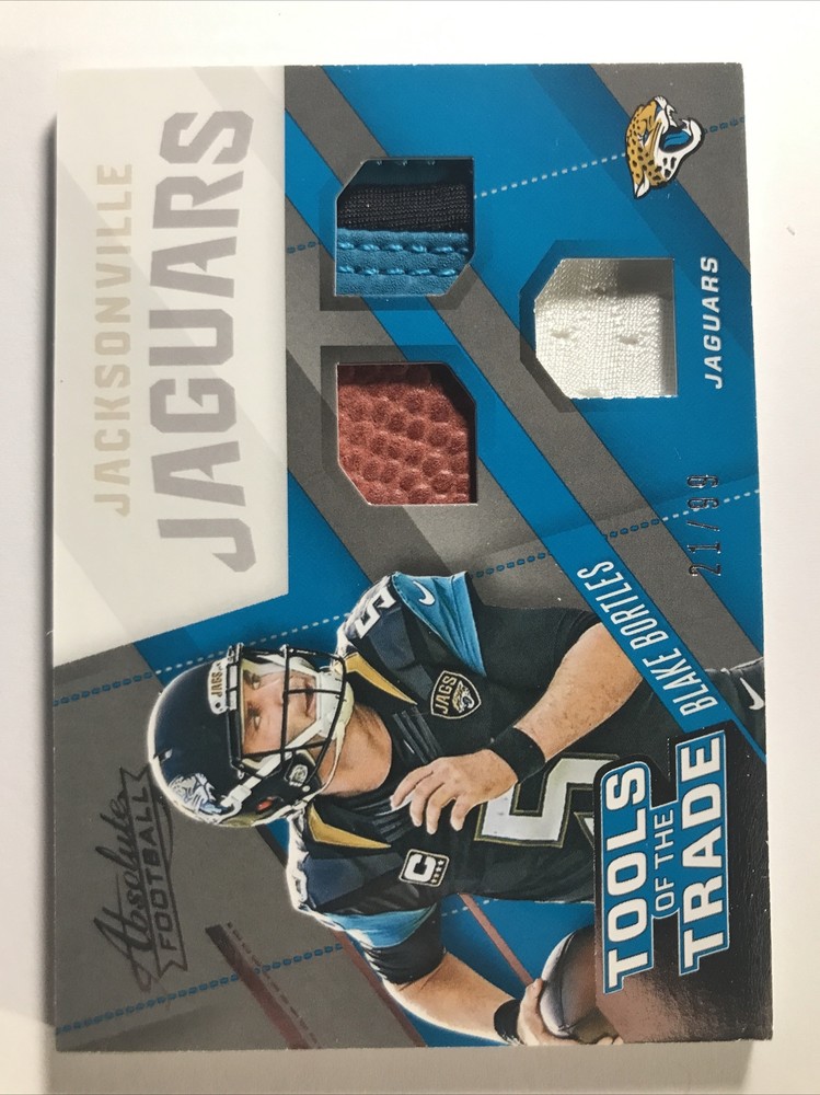 Blake Bottles 2017 Absolute TOTT GAME USED JERSEY / SHOE/ BALL SSP JAGUARS /99