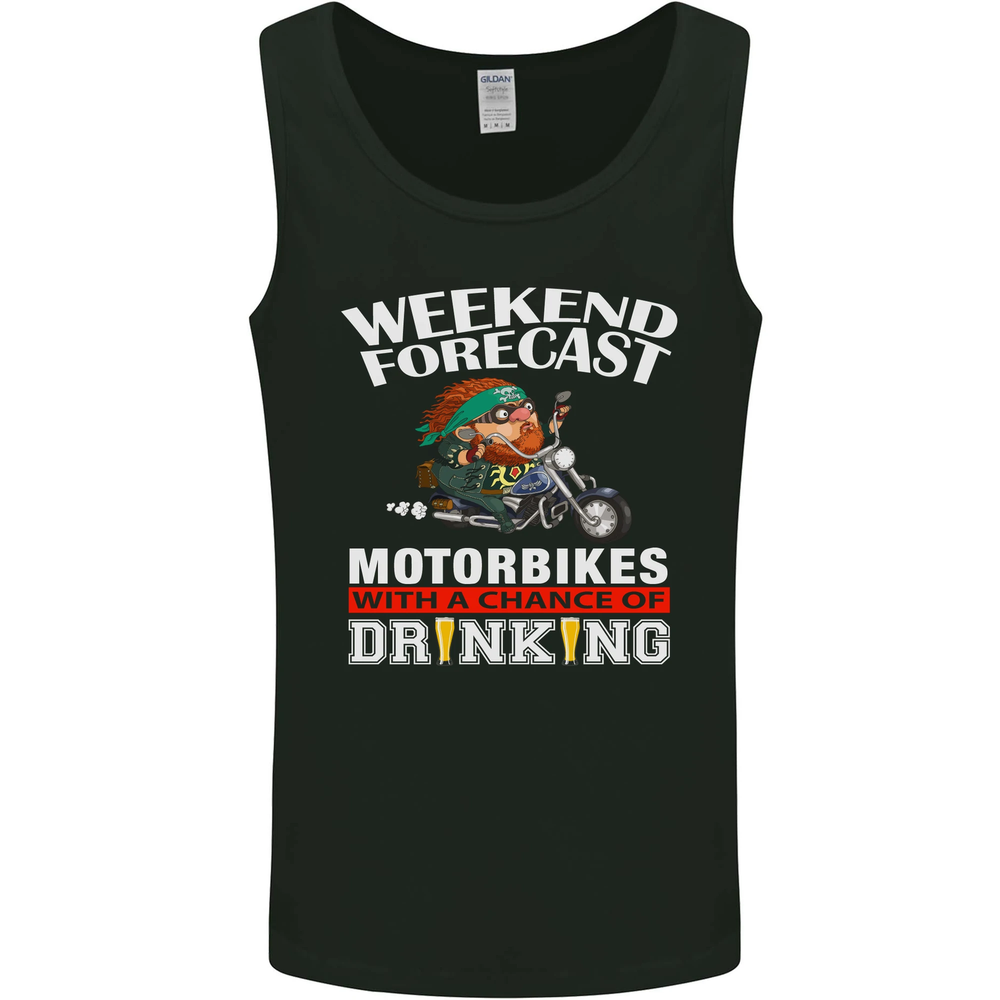 Weekend Forecast Motorbikes Mens Vest Tank Top