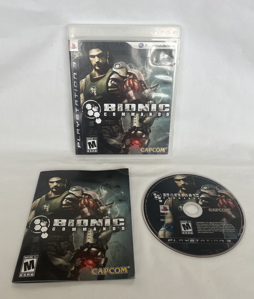 Bionic Commando (Sony PlayStation 3, 2009) W/ Manual - Tested Complete