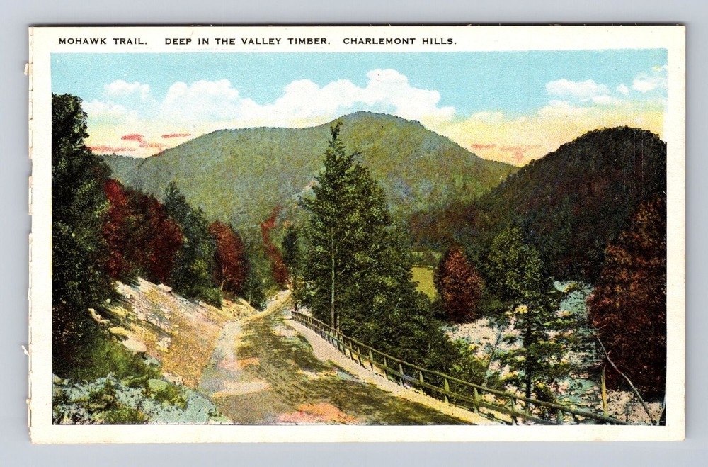 Mohawk Trail MA-Massachusetts, Charlemont Hills, Vintage Postcard