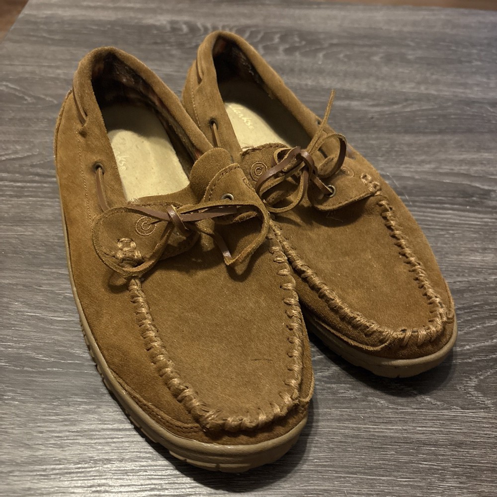 Men’s Size 8M Clarks Louisville Brown Loafers Moccasin