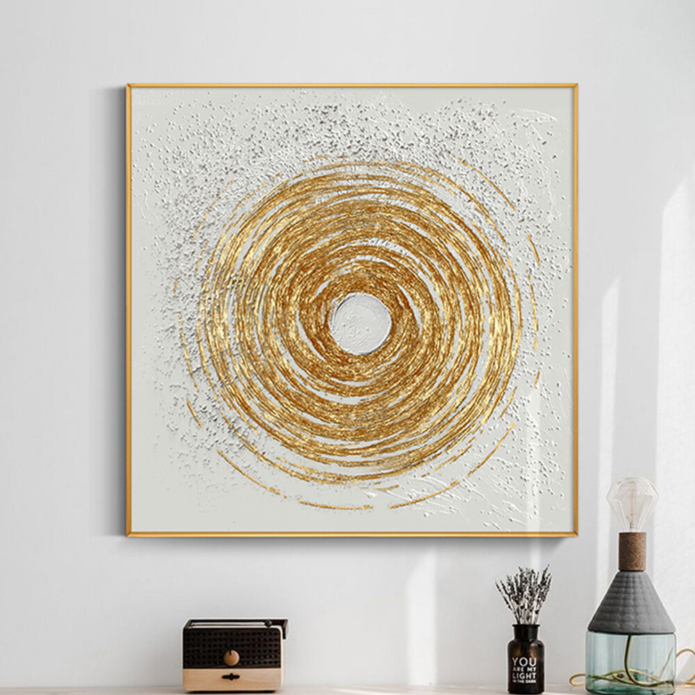 Abstract Gold 3D Pictures Home Decoration Wall Art Hand Painted Oil Painting