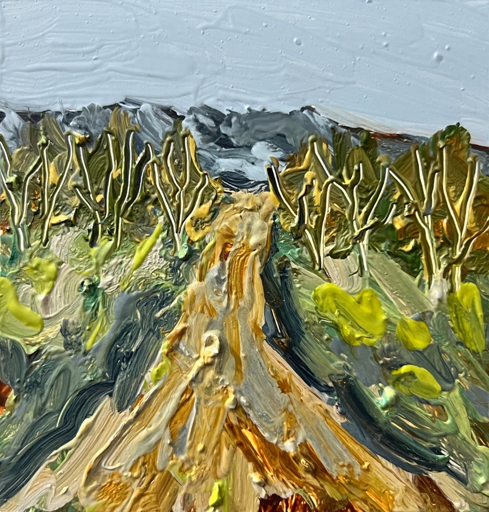 Forest Glade Abstract Oil Painting Spring Landscape Ukrainian Art-image