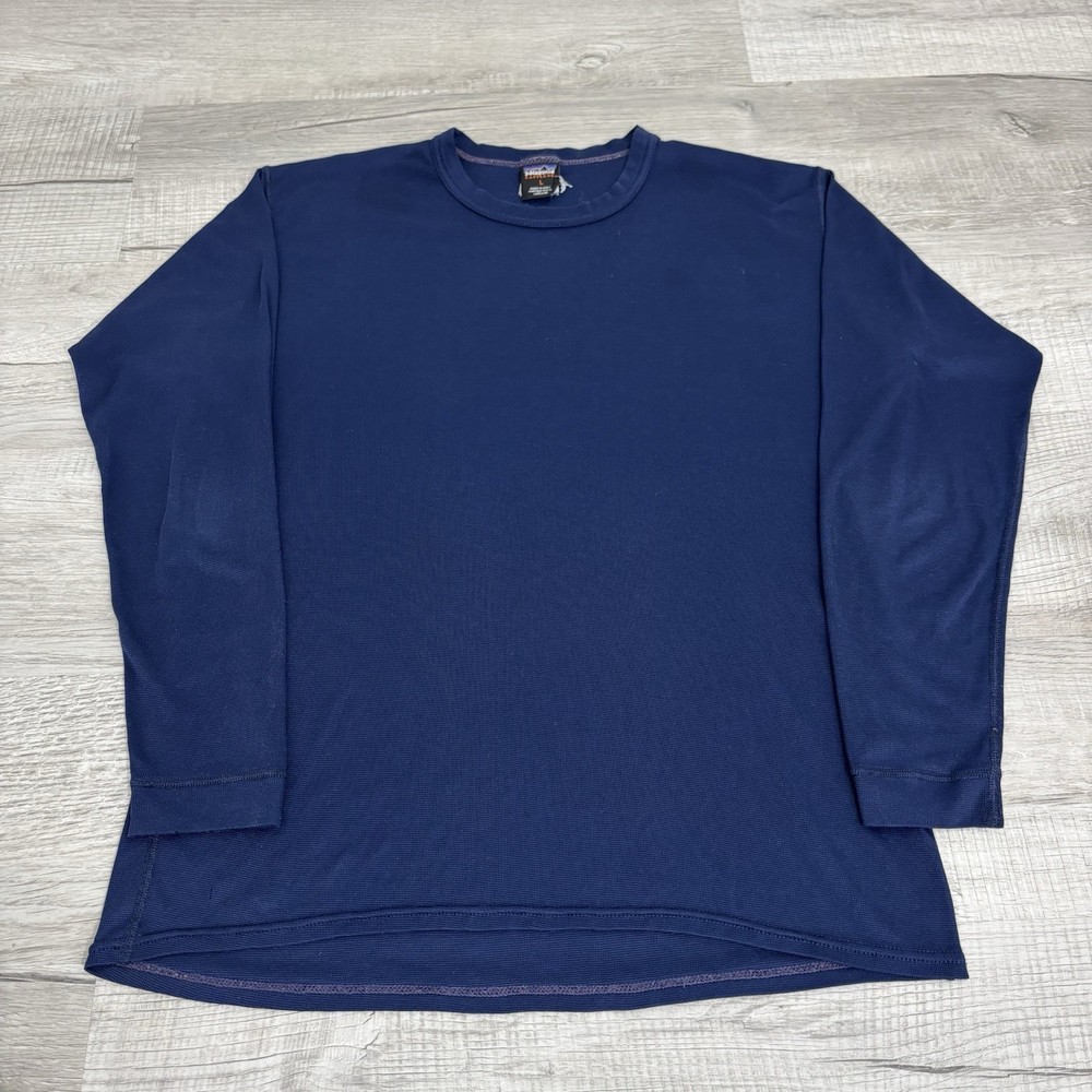 Vintage Patagonia Capilene Navy Blue Base Layer Long Sleeve Shirt Mens Large