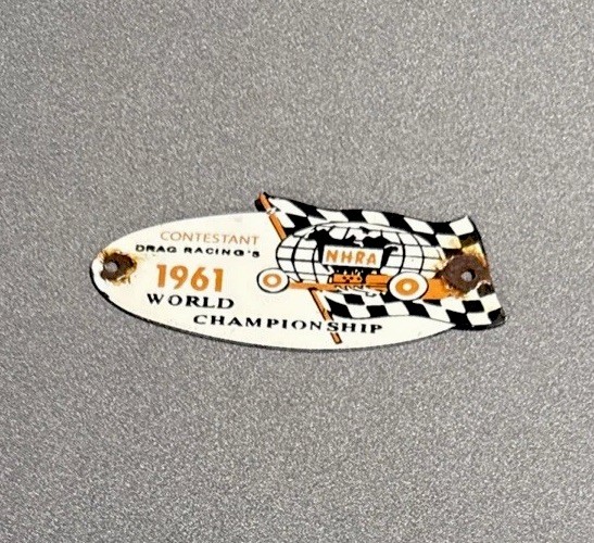 Vintage 1961 Nhra Racing Champion Porcelain Sign Car Gas Truck Motorcycle Oil